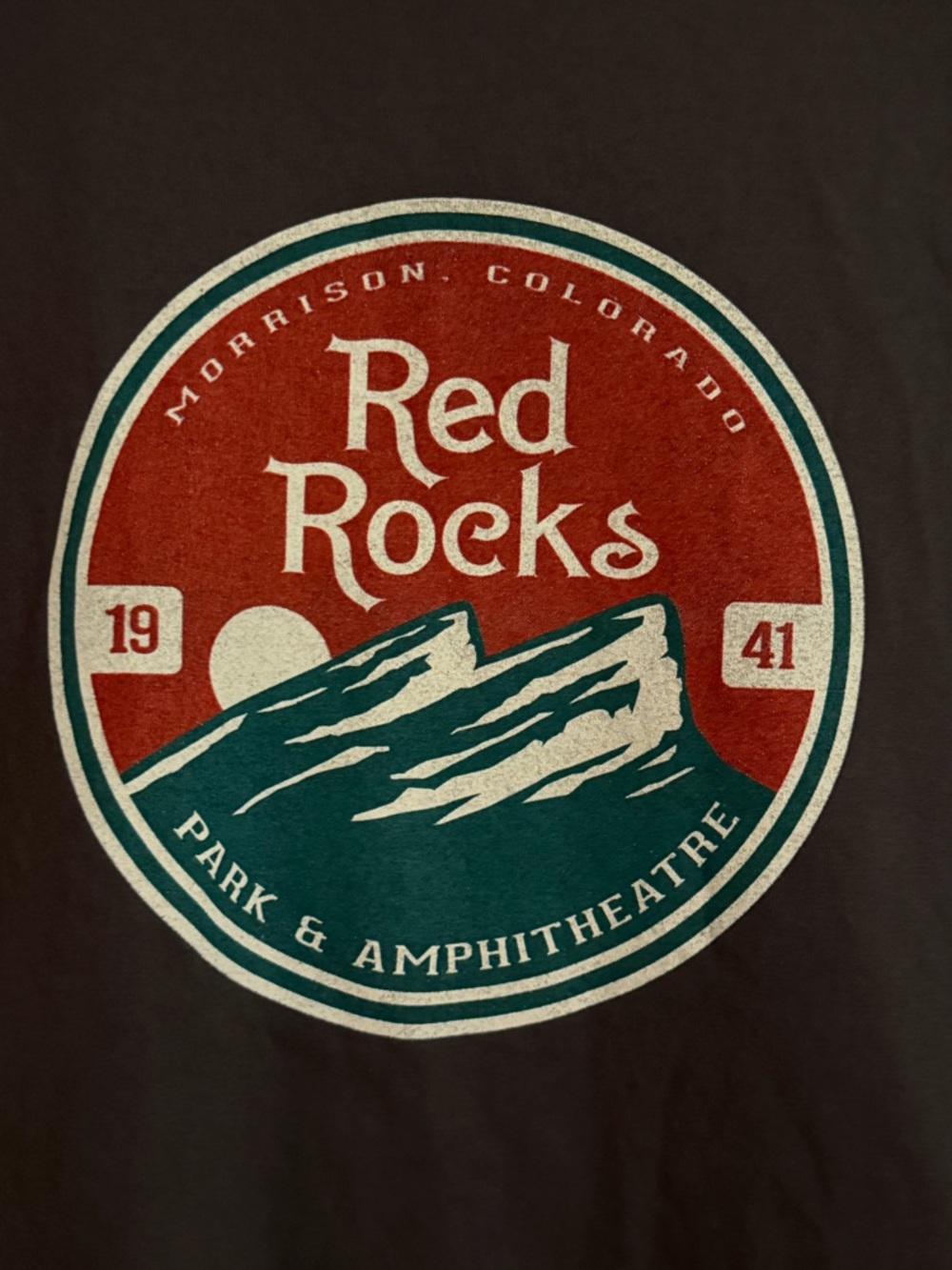 Red Rocks Graphic Tee - Charcoal Men’s T-Shirt - Picture 3 of 7